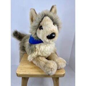 Douglas Cuddle Toys Tyson Wolf Plush #1836 Stuffed Animal Retired ESSA 14" 2017